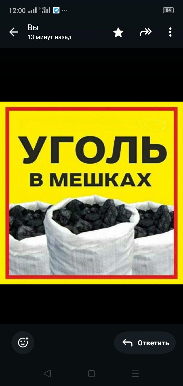 Уголь и дрова в мешках 1000 тг