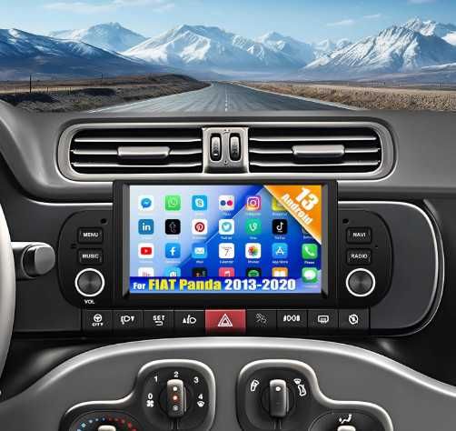 CAMECHO мултимедия за Fiat Panda 2013-2020, 1+32G, Android 13