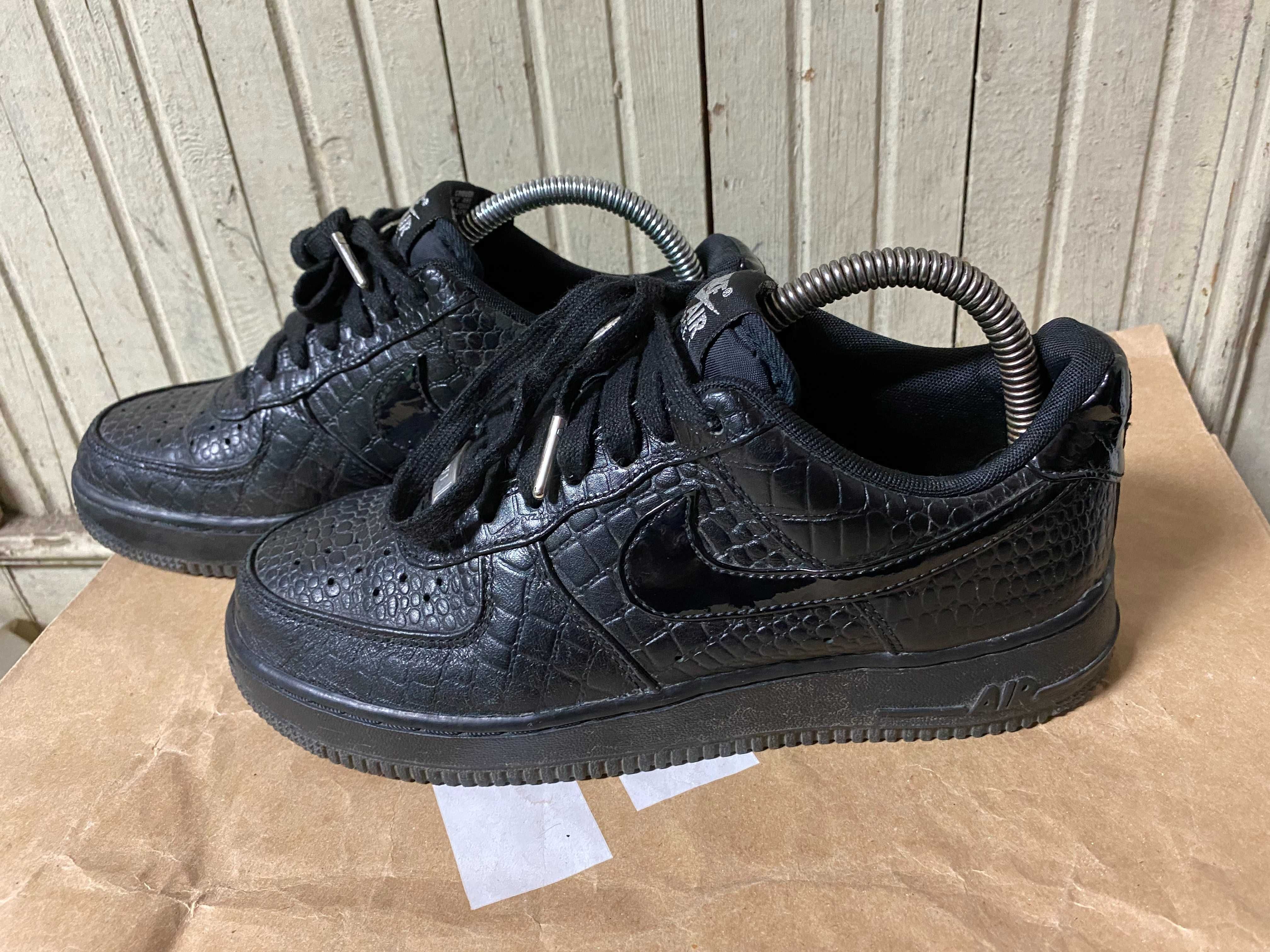 Nike Air Force 1 07 Premium Black Metallic Silver'оригинални маратонки