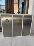 Cos de gunoi metalic 3x15L reciclare selectiva