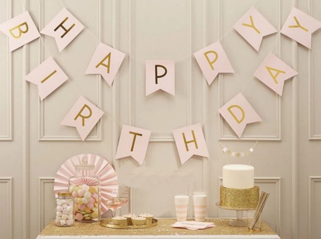 Decorațiune perete Happy Birthday