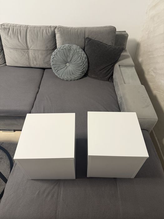 Vand 2 dulapuri 30.5x30x30 alb lucios