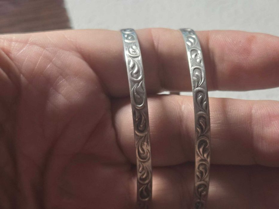 Lot de 2 bratari vintage argint fixe