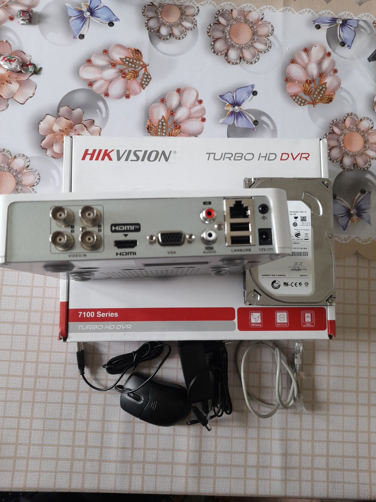 Camera, DVR 4-kanalniy Hikvision va HDD disk 500Gb Seagate
