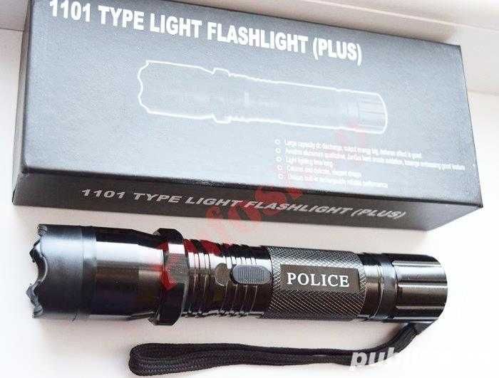 Electrosoc 1000KV lanterna aluminiu, acumulator intern, ON OFF