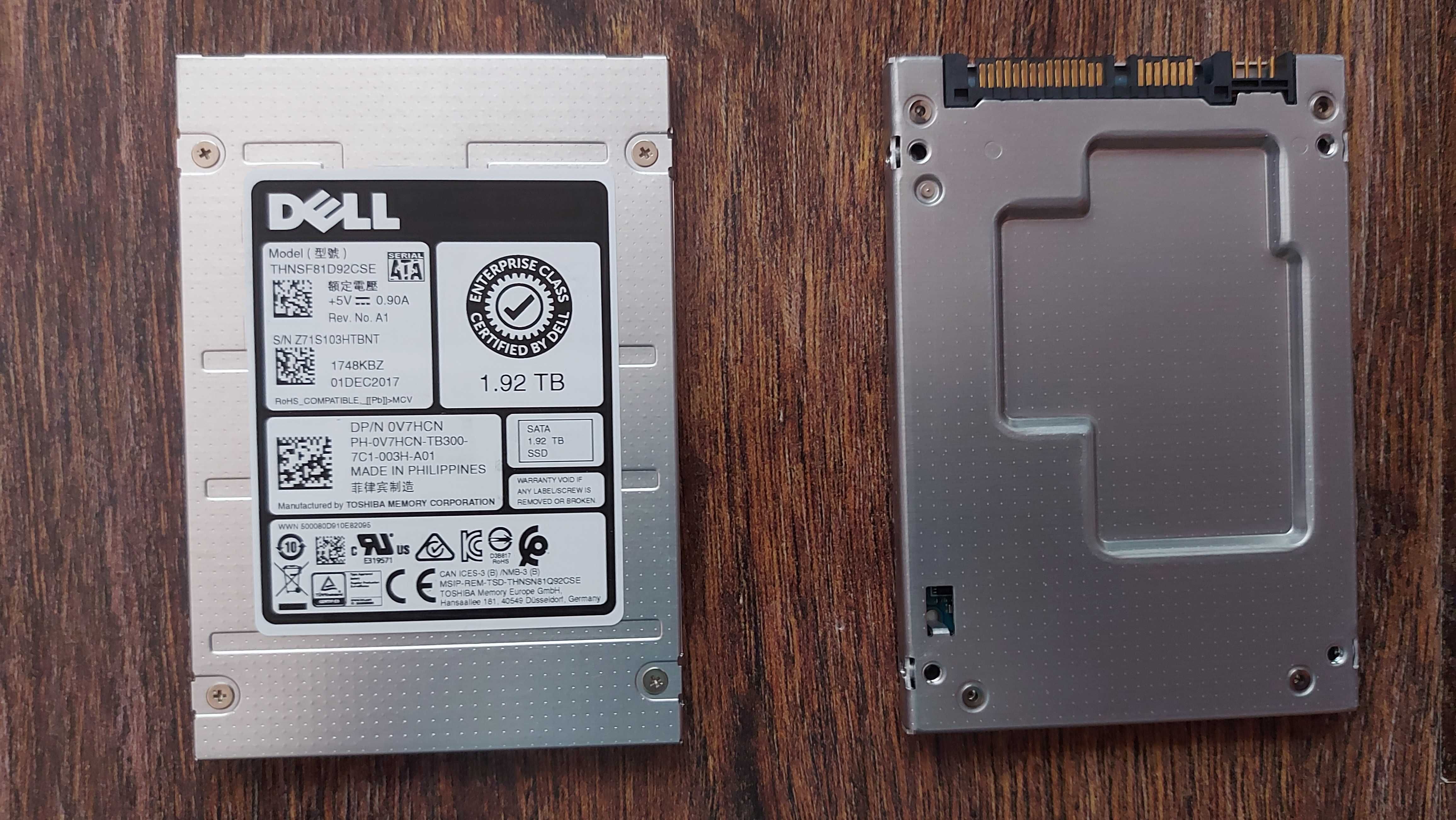 Продавам DELL 1.92 TB SSD form factor 2.5" с MLC cells