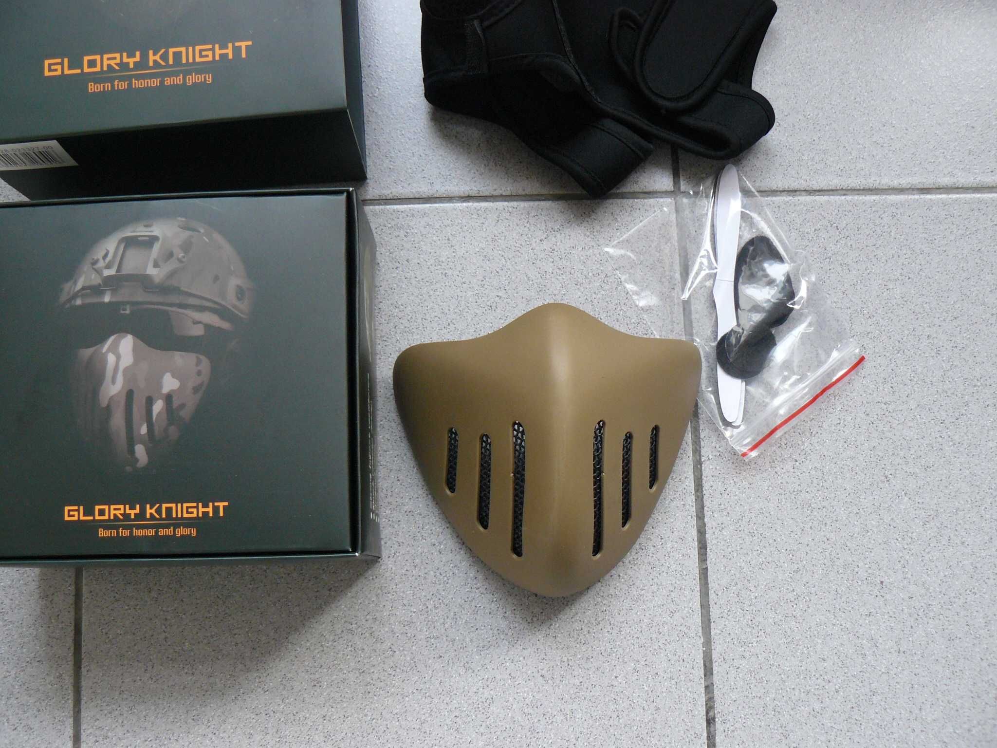 Masca Protectie Airsoft GLORY KNIGHT GH Half Face Mask Culoare Tan