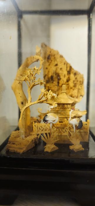 Vand set farfurie+cutie Chokin,diorame si stampe asiatice vechi.8 poze