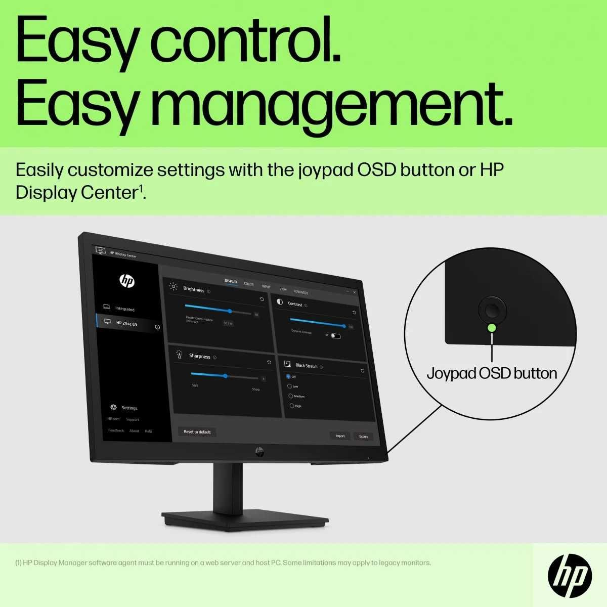 Монитор HP P22v G5 1920x1080 с 12 месеца гаранция