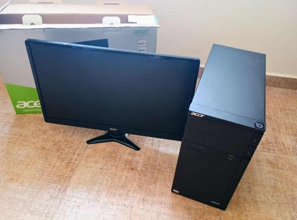Acer aspire компютър и монитор