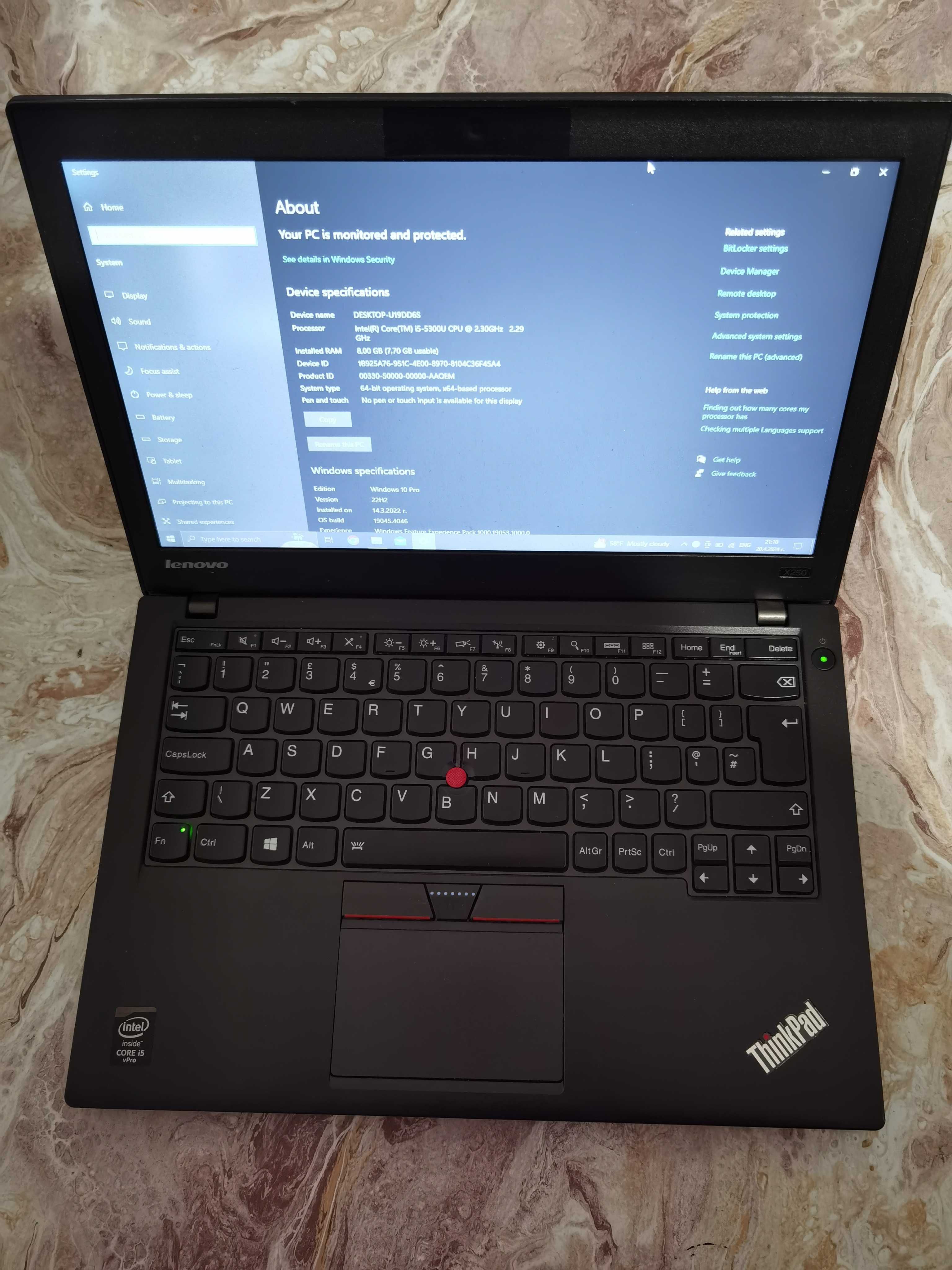 Lenovo ThinkPad X250 12.5"