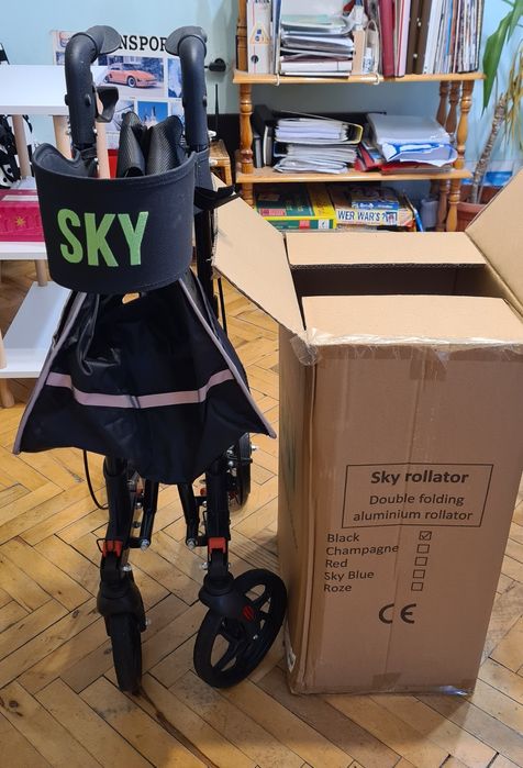 Ролатор sky проходилка алуминиев нов двойно сгъваем