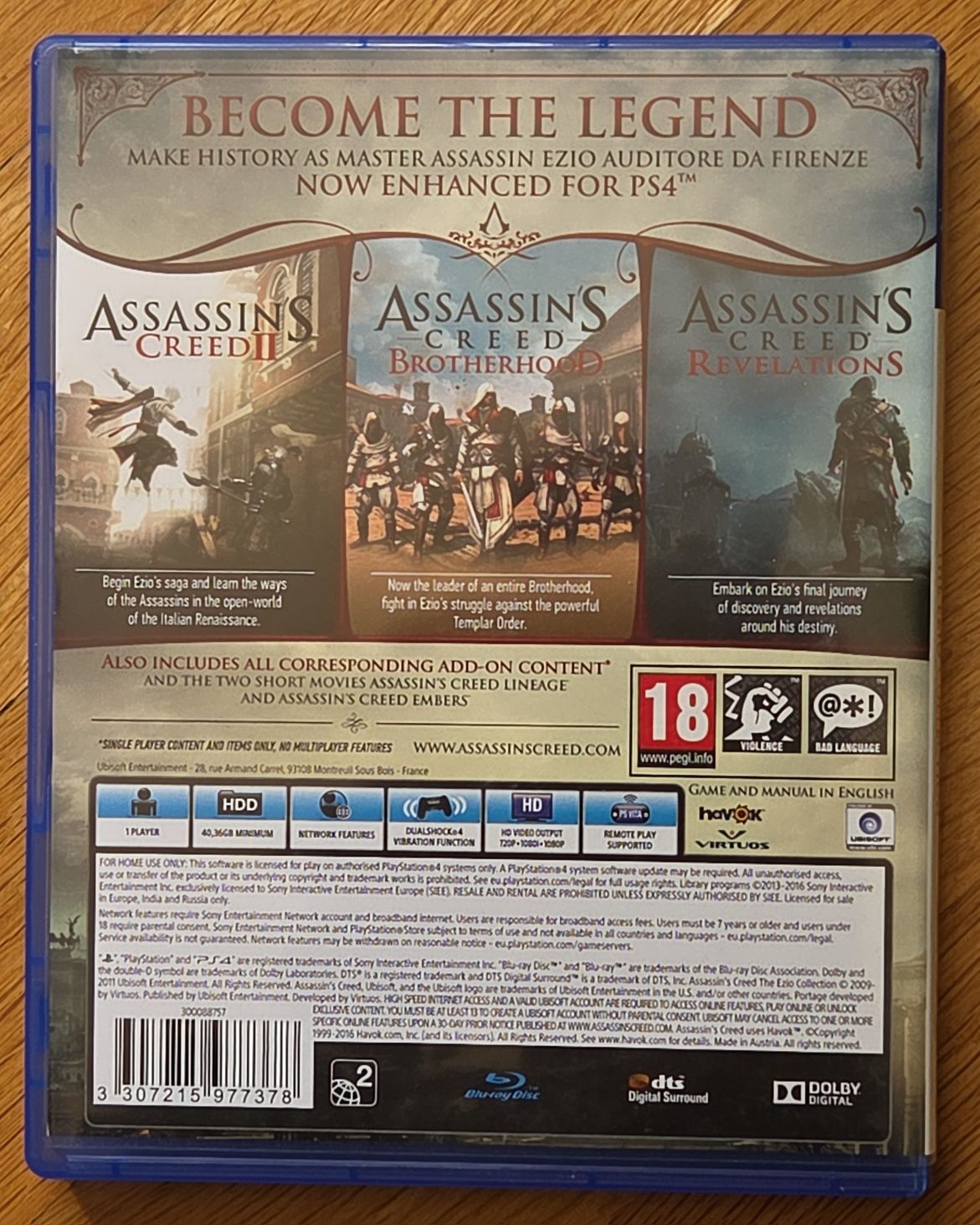 Assassin 's Creed Ezio Collection PS4 Playstation 4 Плейстейшън 5 PS5