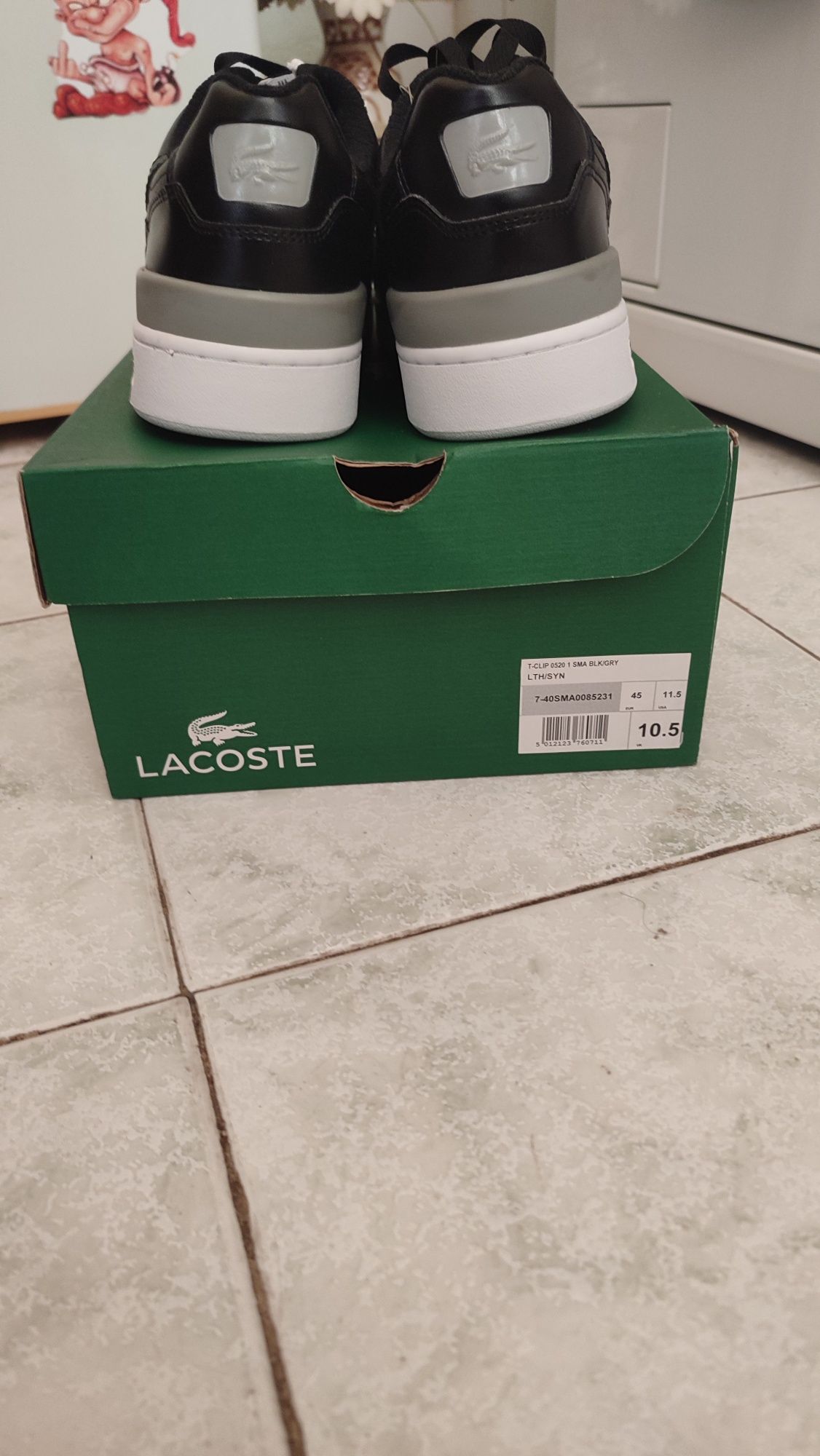 Мъжки обувки Lacoste естествена кожа  N:45/ 28.5см ,черни