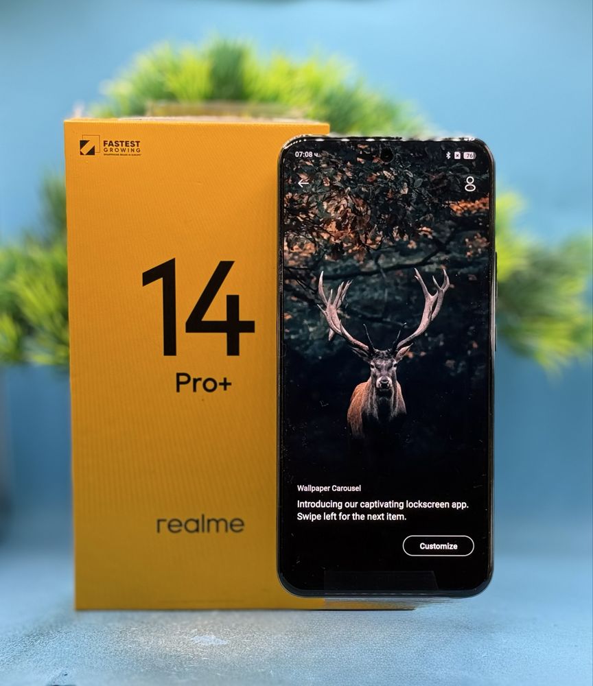 ГАРАНЦИОНЕН!!! Realme 14 Pro+, 12GB RAM, 512GB, 5G, Suede Grey