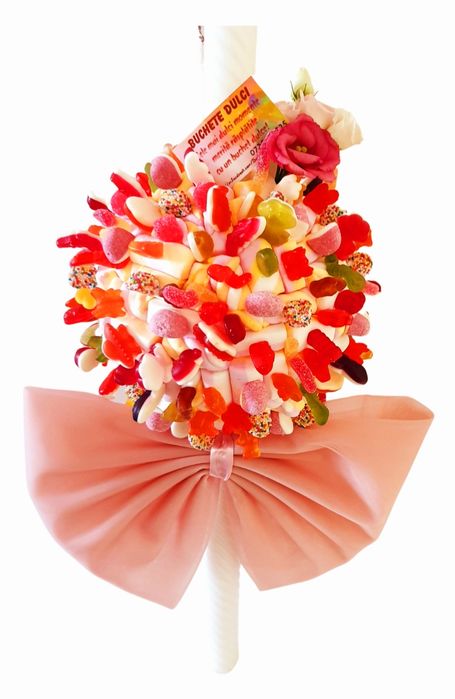 Lumanare botez, lumanari dulci pentru botez, lumanare din dilciuri