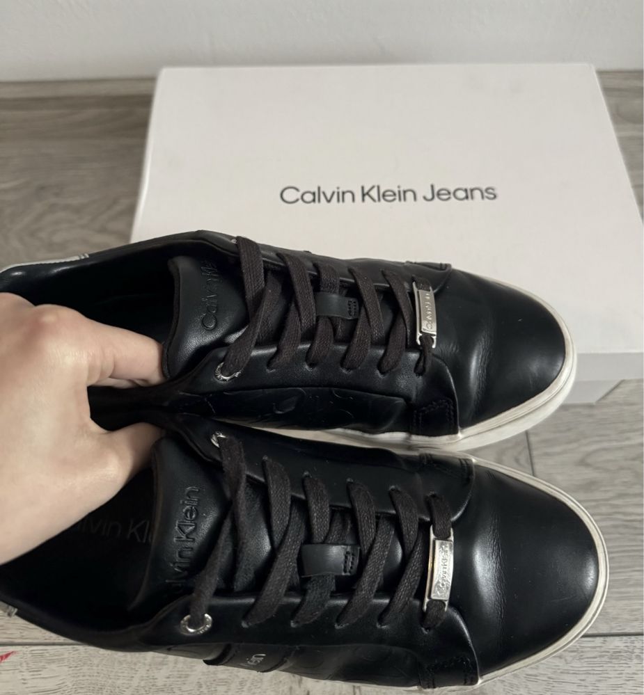 Кожени обувки Calvin Klein