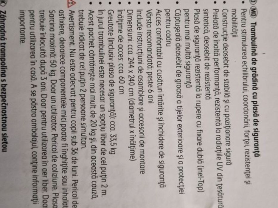 Trambulina de gradina  și trotineta Decathlon