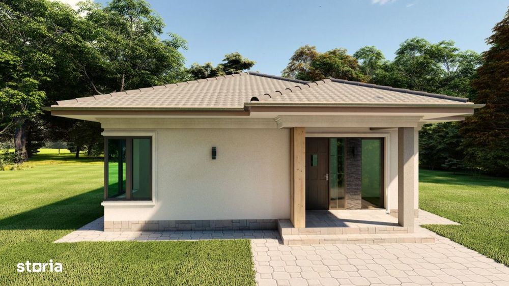 Casa noua, parter – 100 mp utili | finisata la cheie | teren cu curt