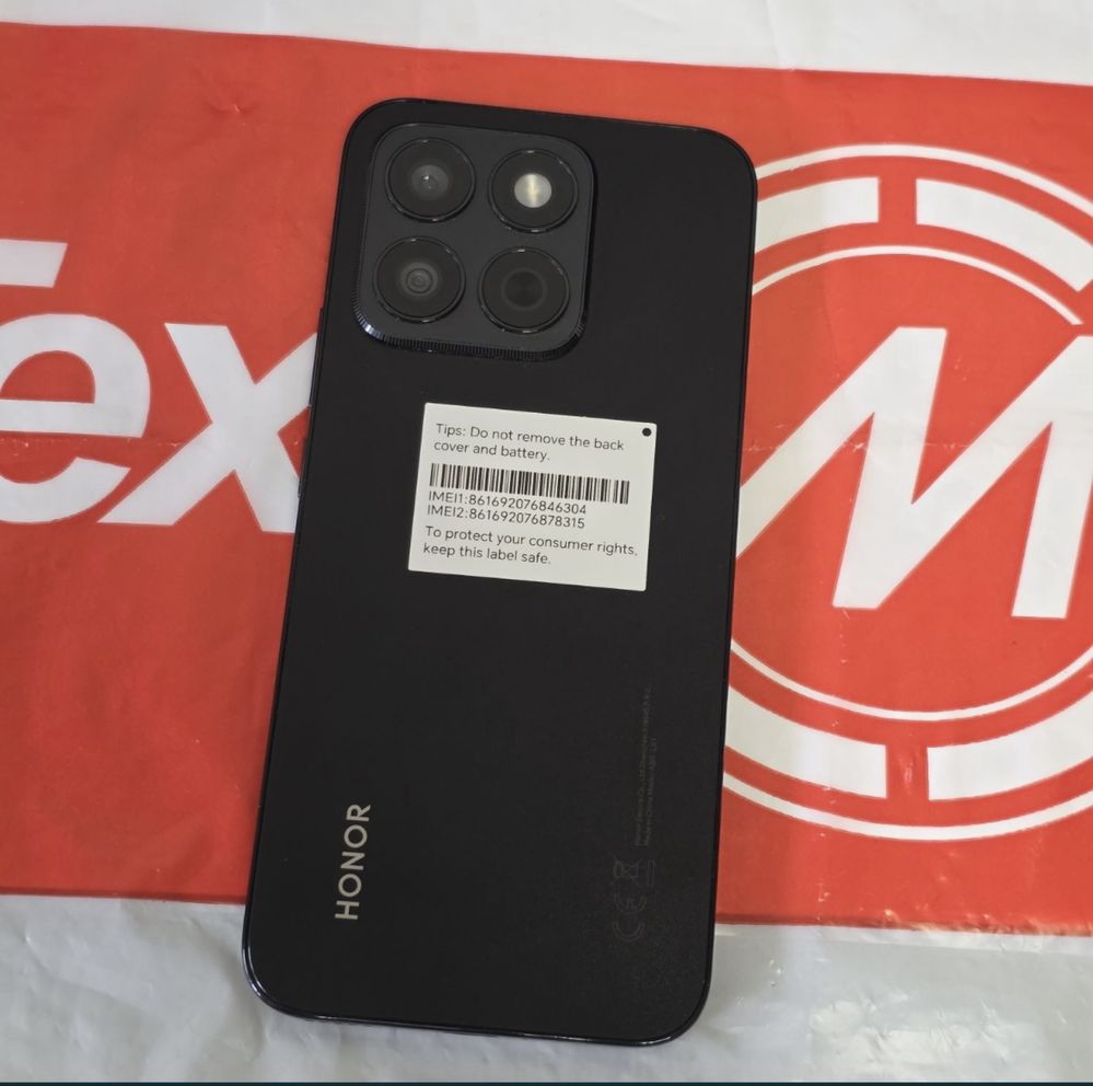 КАТО НОВ 256GB Honor X8c Техномаркет Гаранция 2027г. Black / Черен