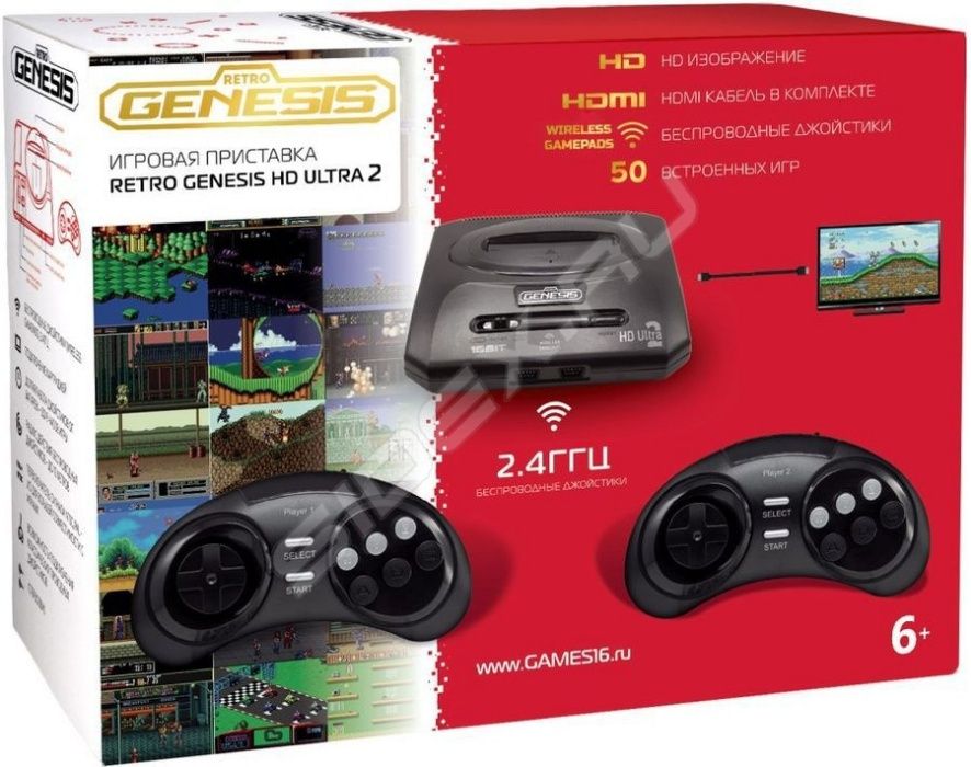 Игровая теле приставка SEGA(Сега) Retro Genesis HD Ultra- Денди(Dendy)