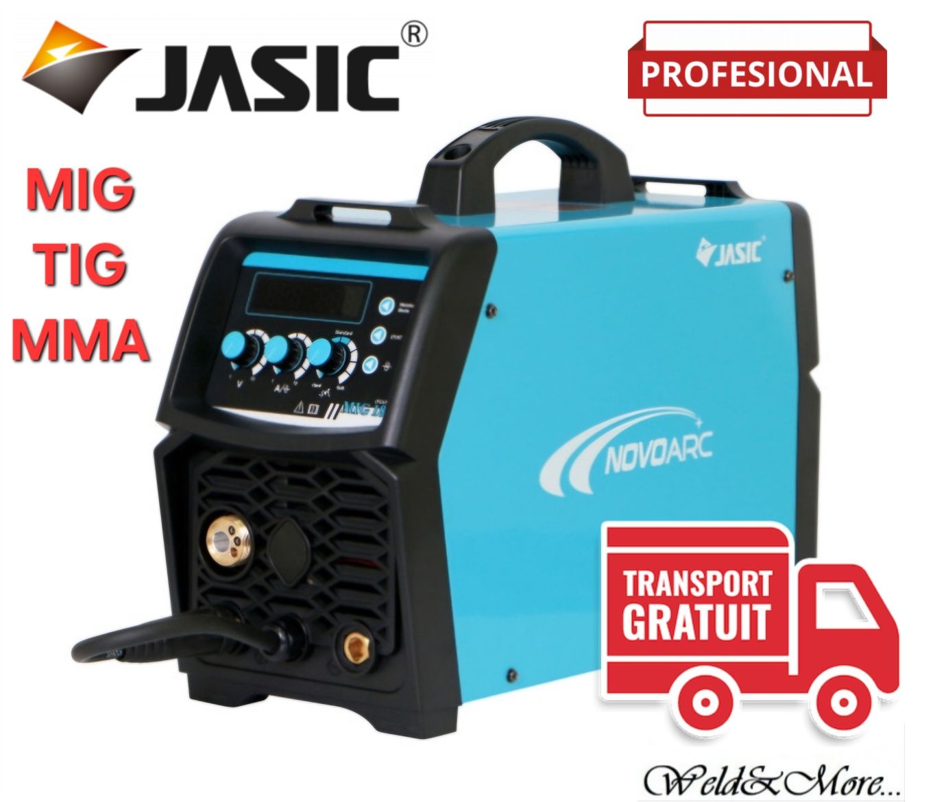 Jasic NOVO MIG 180-Aparat sudura cu sarma MIG-MAG Gas-No Gas/TIG/MMA