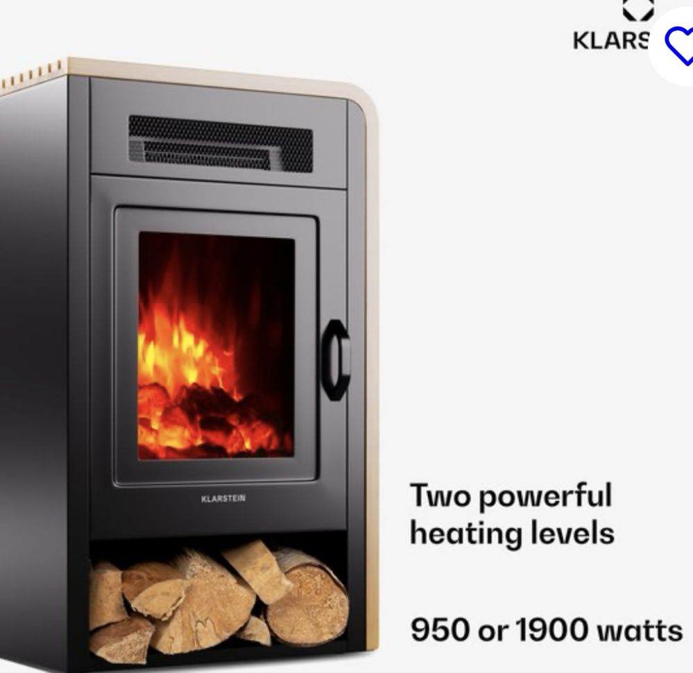 Opala WiFi електрическа камина 950/1900 W седмичен таймер термостат