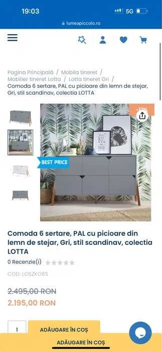Mobilier copii-nou nascut/toddler. Colectia LOTTA