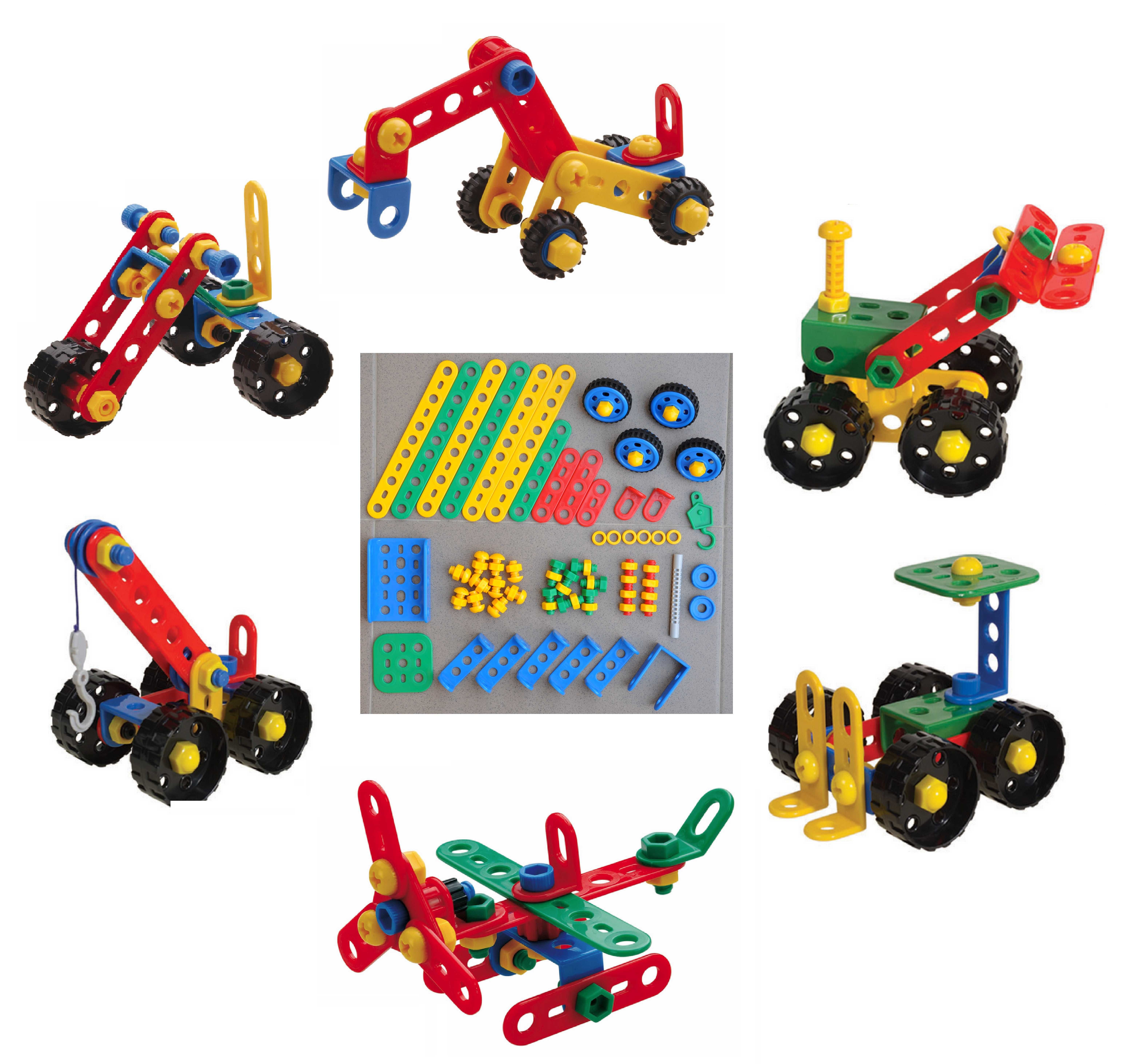 Set piese constructie autovehicule Toto Toys Connetrix