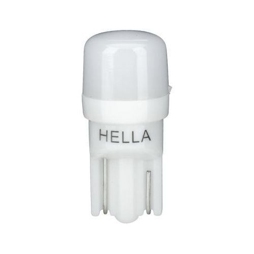 Set becuri auto W5W T10 LED Hella 12V; 1W; 65 lm; culoare temperatura 5000K; W2.1x9.5d; Omologare: nu, 2 buc.