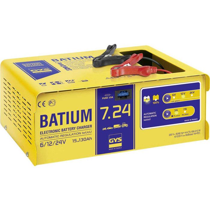 GYS BATIUM 7.24 ​​Автоматично зарядно устройство 6V, 12V, 24V , 130 AH