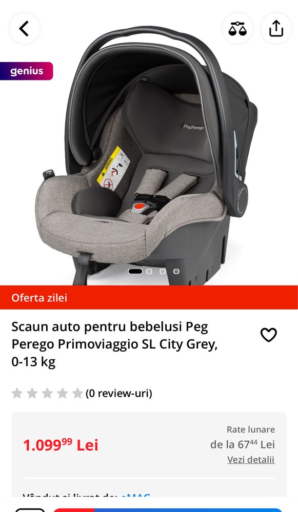 Scaun auto Peg Perego+ isofix