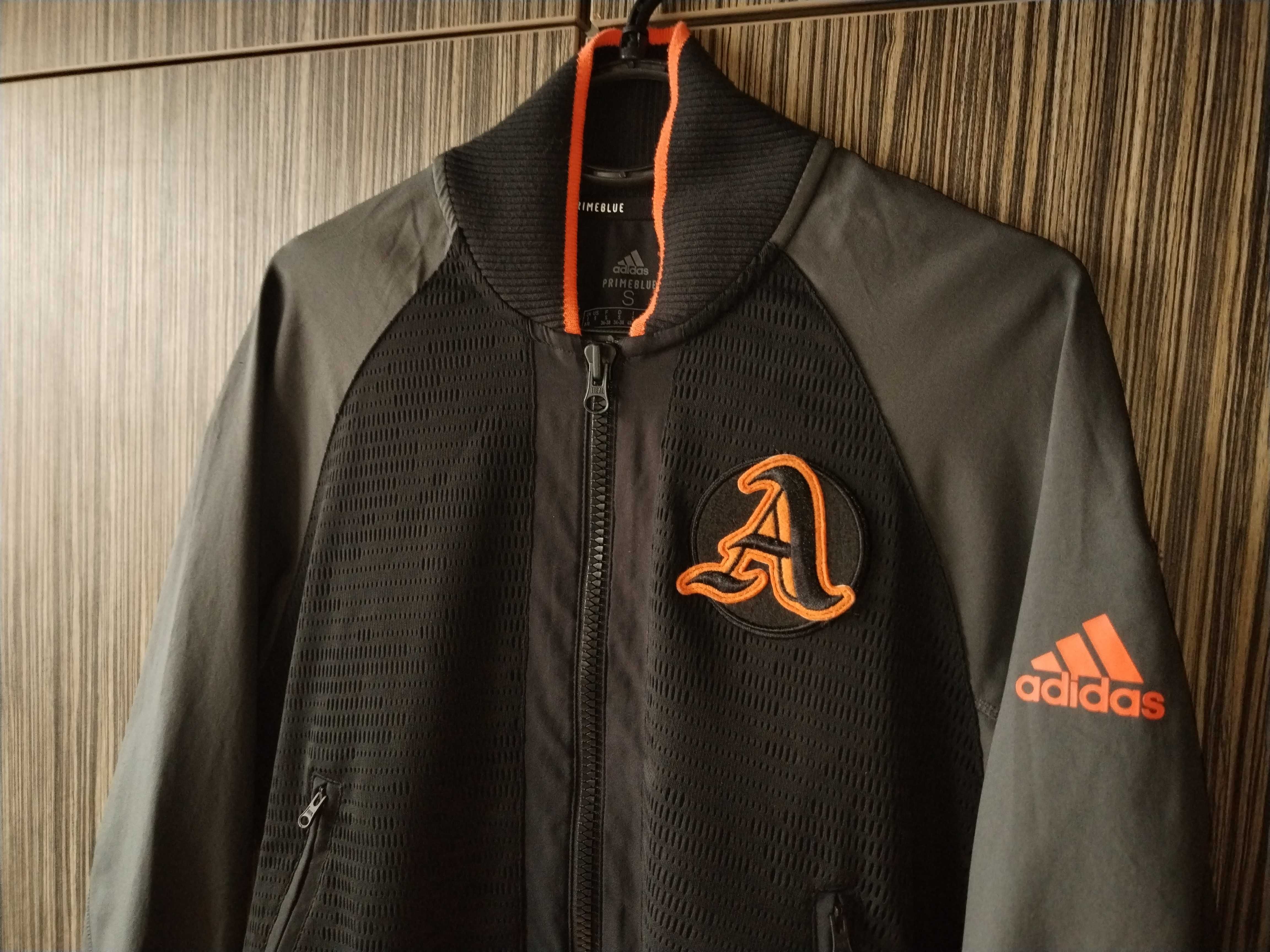 Adidas Primeblue Varsity Tennis Jacket Дамско Яке Размер S (UK 8-10)