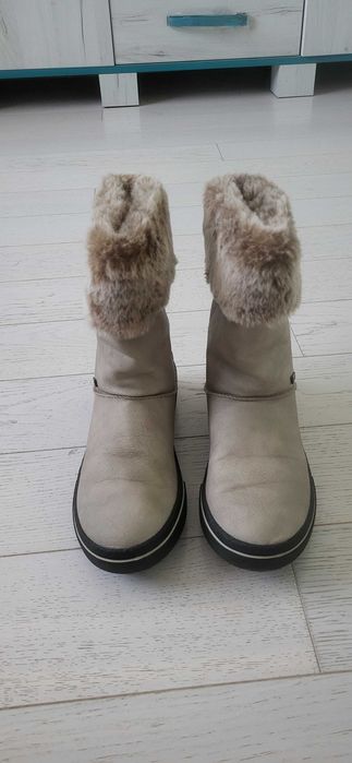 Cizme Rieker din piele sintetica si Cizme Rieker imblanite,dama,mar 39