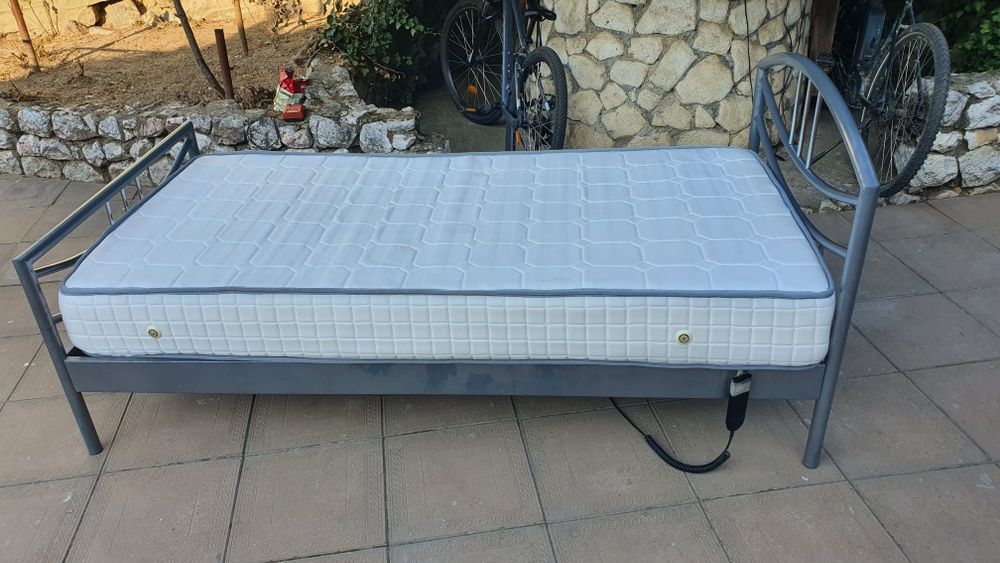 Pat metalic cu somiera electrica electric 200/100