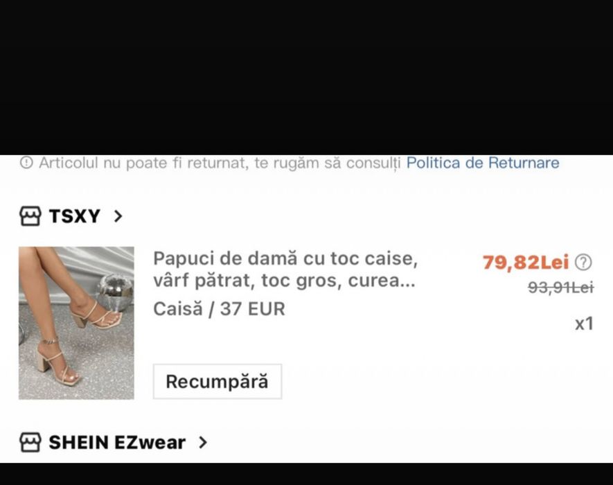 Sandale elegante nude cu toc pătrat – mărimea 37 (potrivesc 36)
