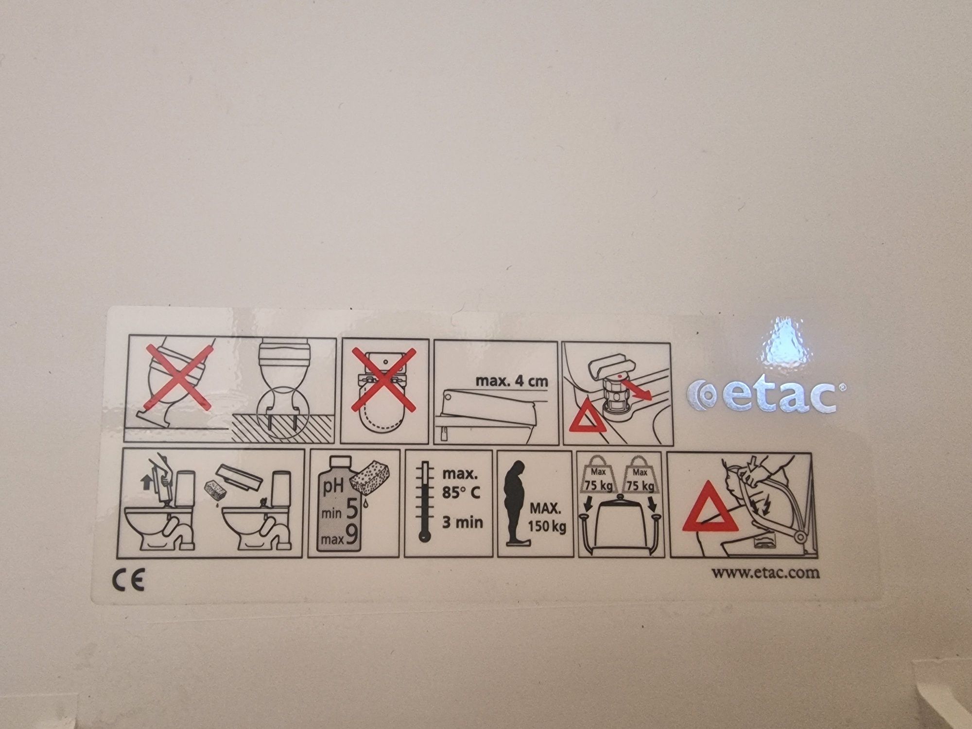 Седалка за тоалетна Etac Cloo за хора с проблеми и за възрастни