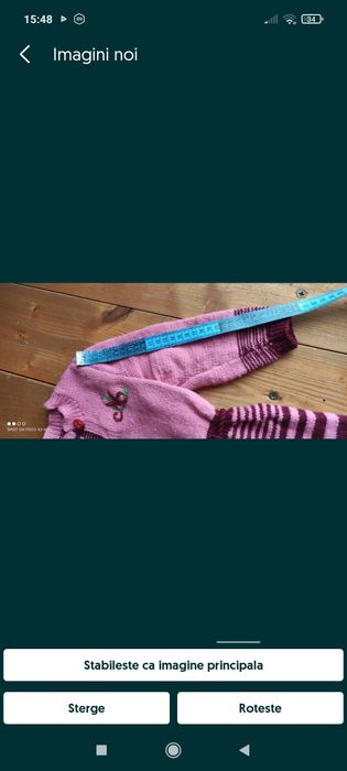 Rochita si basca din lana, crosetate manual