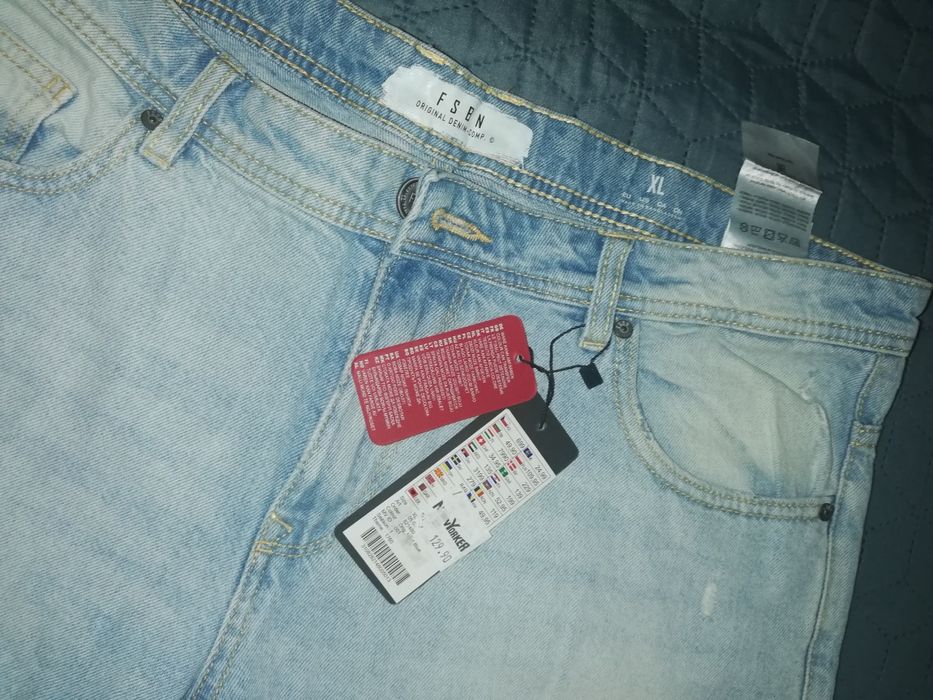 Pantaloni scurti bermude blugi New Yorker Fsbn rupti ripped shorts