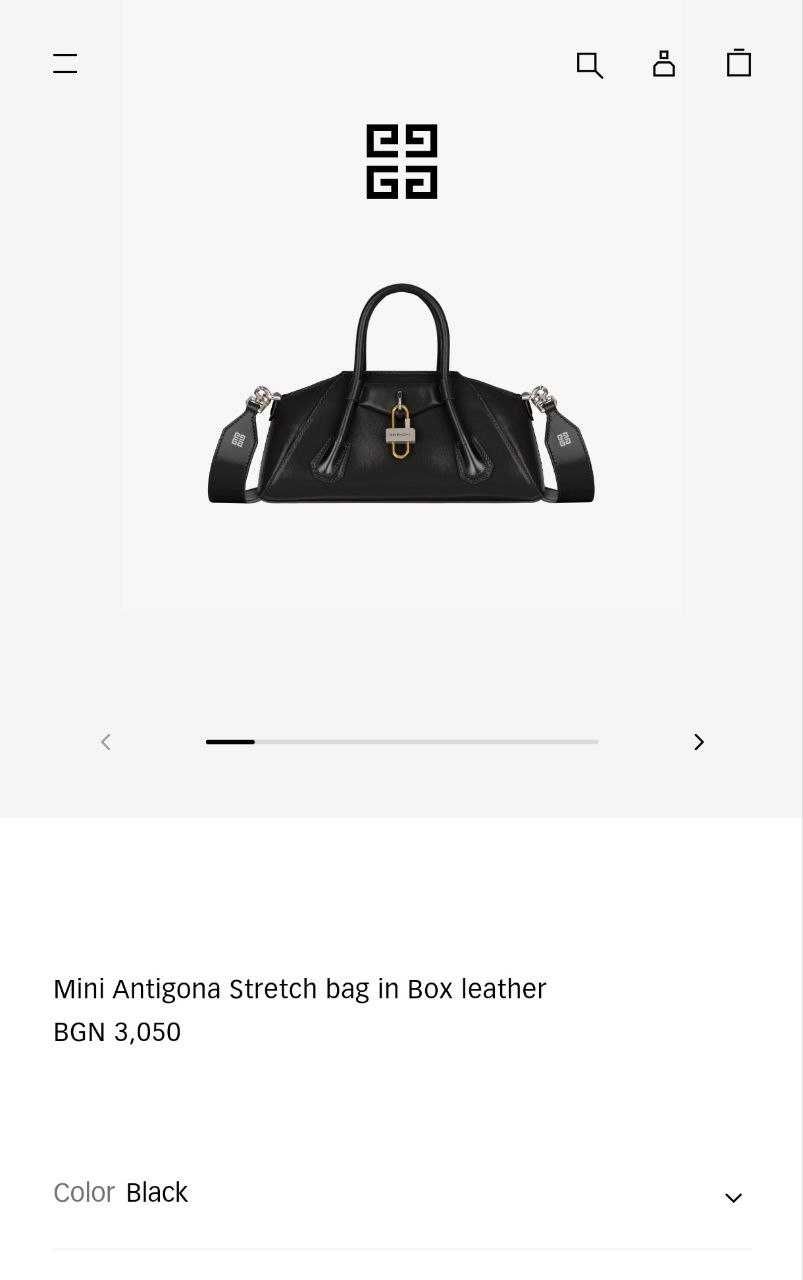 Дамска Чанта GIVENCHY Mini Antigona Stretch leather 100% BB50RHB1NF
