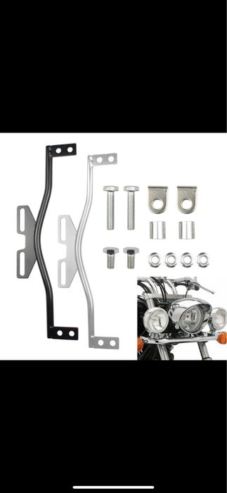 Bara sustinere proiectoare moto si semnalizari crom nichelata chopper