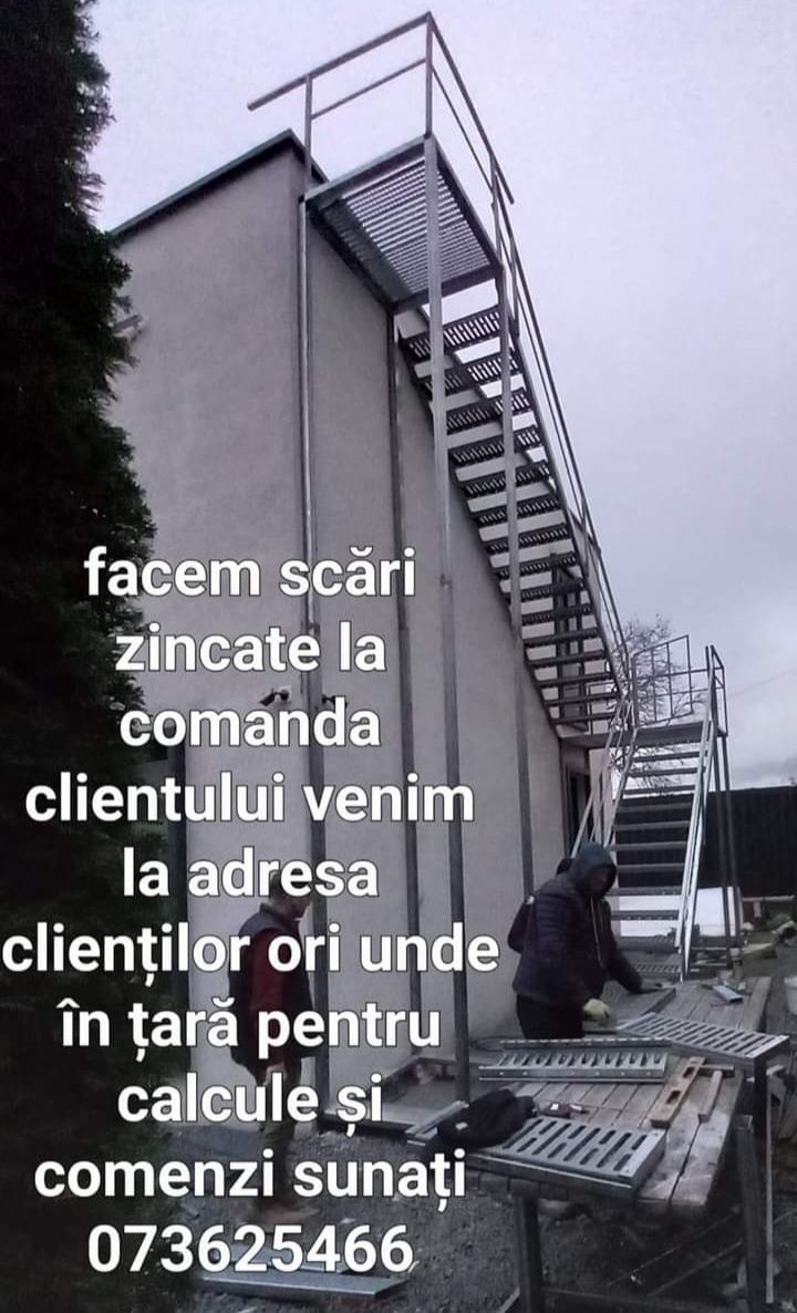 Facem scări zincate la comanda clientului