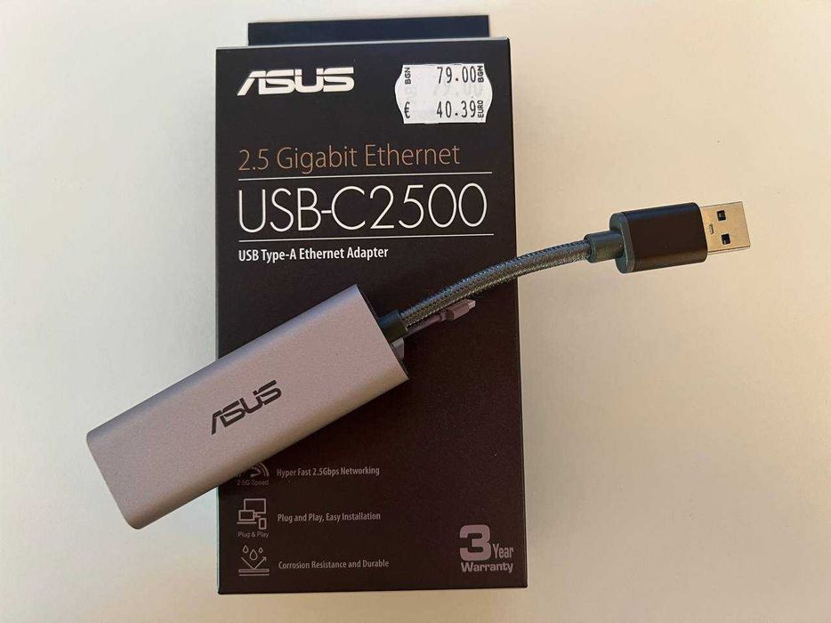 ASUS USB-C2500 Type-A 2.5G/1G/100Mbps - Мрежова карта