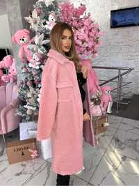 Зимно розово палто