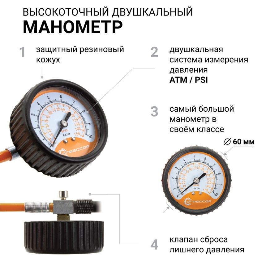 Компрессор воздушный АГРЕССОР, 120 л./мин AGR-120