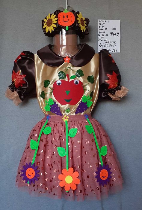 Costum Printesa toamnei pentru copii marimea 4 (5-6-7 ani)
