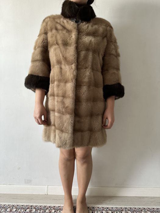 Шуба норковая, песец