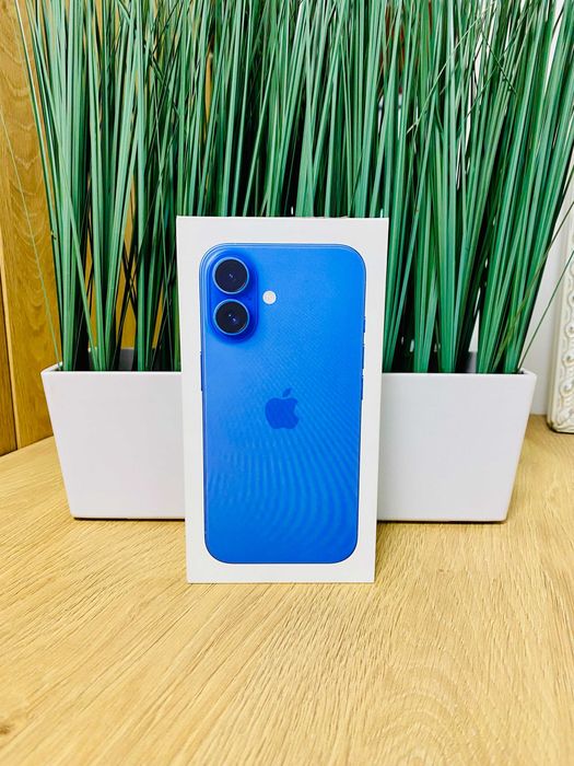 ЧИСТО НОВ !!! Apple iPhone 16, 128GB, 5G, Ultramarine, 36 М. ГАР.