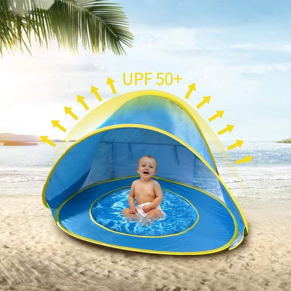 Последни бройки .Палатка- детска с  UPF50+  UV защита и плувен бас