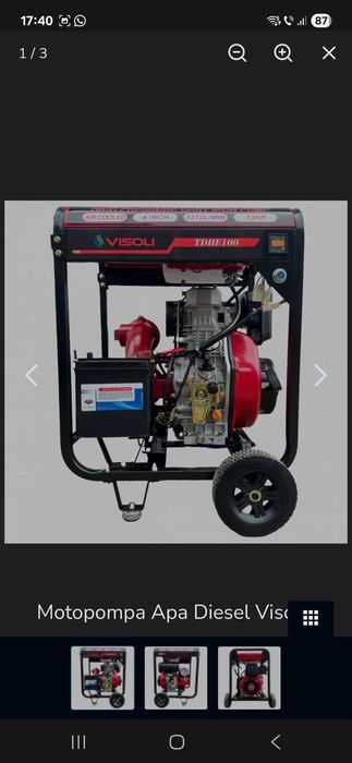 Vând coloana de irigat cu motopompa ca noi